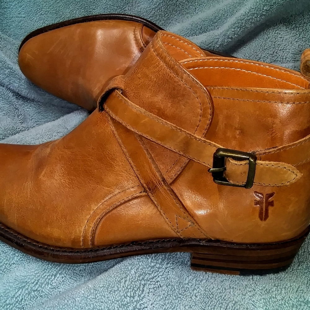 Frye Strapped Ankle Boots - Size 6.5